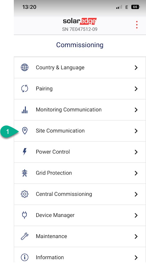 Mise en service de Solar Edge