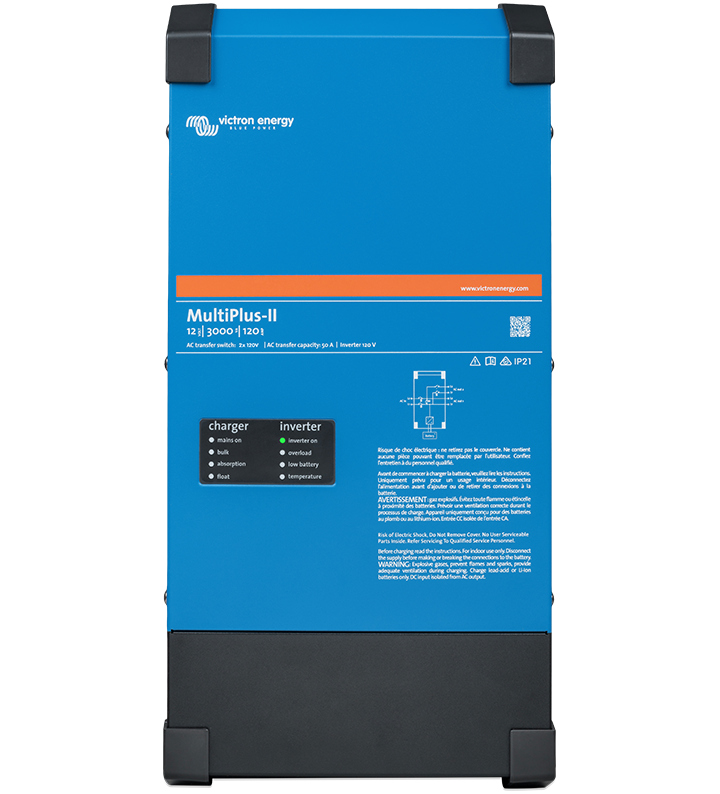Victron Energy MultiPlus-II blue inverter/charger with LED panel and QR code